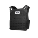 The AR500 Invictus ballistic plate carrier in the color black.