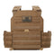 Ar500 Armor Testudo modular plate carrier in the color coyote brown.