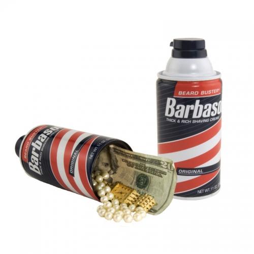 Barbasol Shaving Cream Soothing Aloe Diversion Safe Stash Screw Lock  Smell-proof Container 1 Free Mylar Bag 