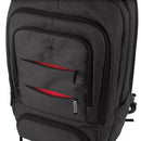 ProShield flex bulletproof backpack in charcoal color. Compartments shown.