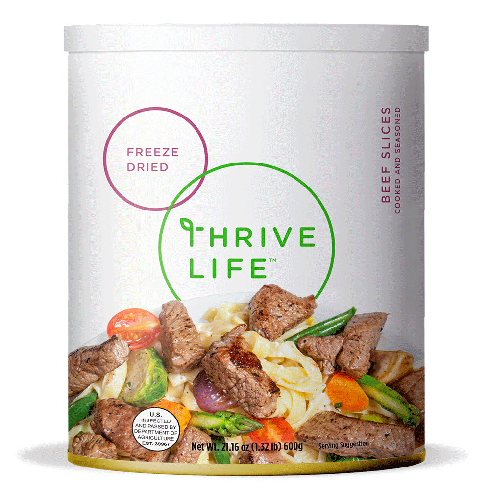 Emergency Preparedness Long Term Freeze Dried Beef Slices 25 Servings –  Home Self Defense Products