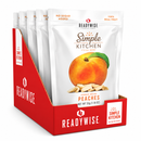 Simple Kitchen ReadyWise freeze-dried peaches six-pack of ready-to-eat fruit snack pouches.