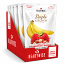 Simple Kitchen ReadyWise freeze-dried strawberries and bananas six-pack of ready-to-eat fruit snacks.
