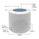Safety Technology barking dog alarm shown with a graphic layout illustrating its radar‑based motion‑sensing functions and response modes.