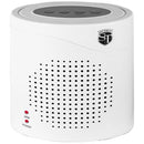 Safety Technology barking dog alarm shown with its radar‑based motion sensor centered on the front panel for perimeter monitoring.