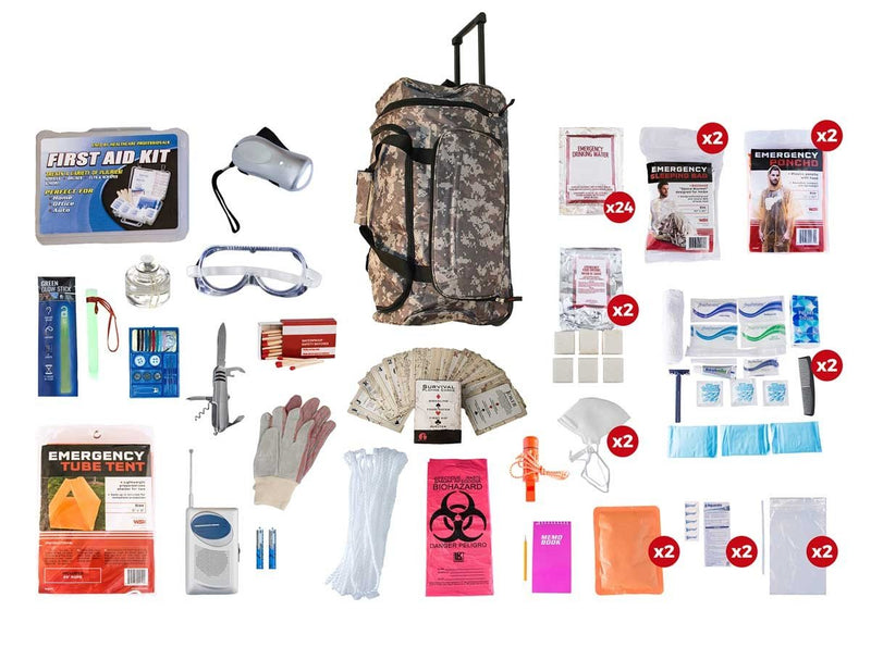 Emergency preparedness 2 person food & water elite survival 72 hour kit.