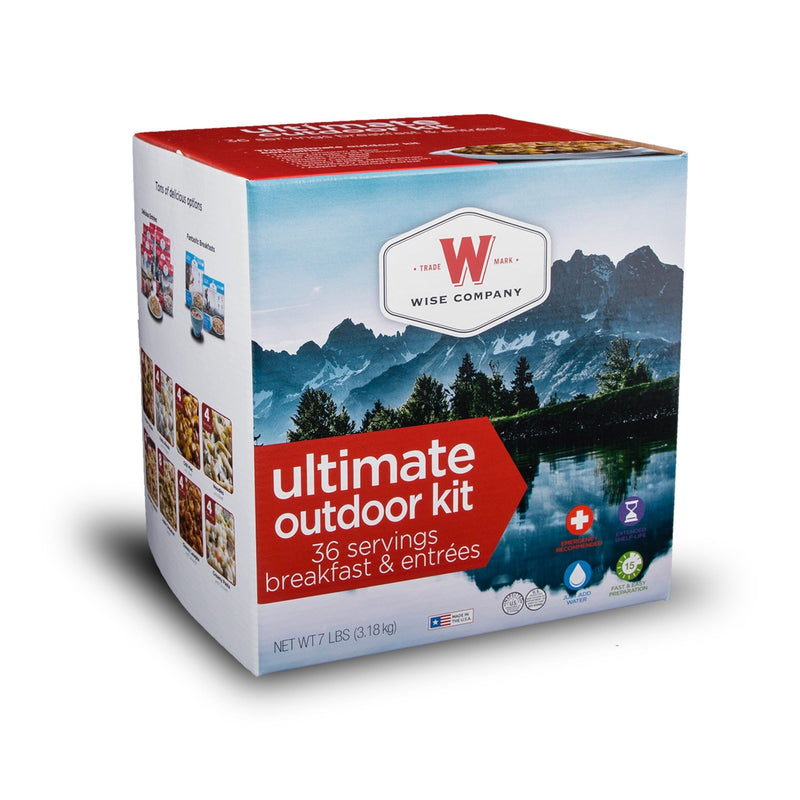 36 Servings of the ultimate outdoor kit. Shown with packaging.