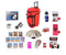 44 Meals food storage survival kit with red wheel bag.