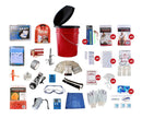 5 Person 72 hour survivl kit All items are packed securely in our 5-Gallon Bucket with Toilet Seat Lid. Individual components are placed in waterproof bags and neatly organized in the bucket for easy access