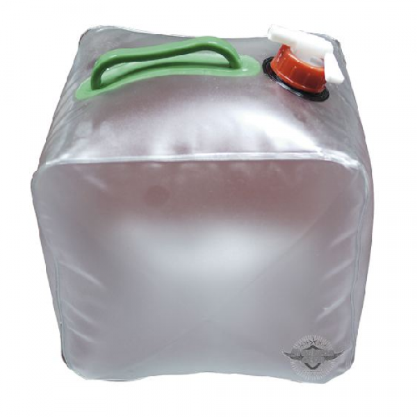 5 gallon collapsible water bag with spigot made by 5ive Star for survival kits. 