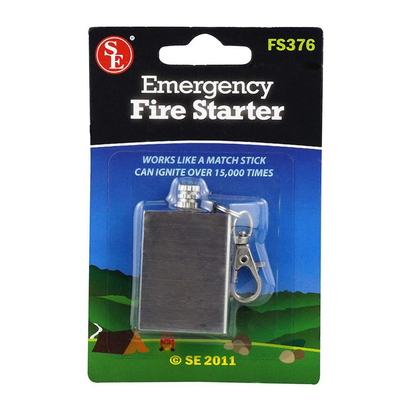 Instant fire starter. Perfect for emergencies or camping. Shown with packaging.