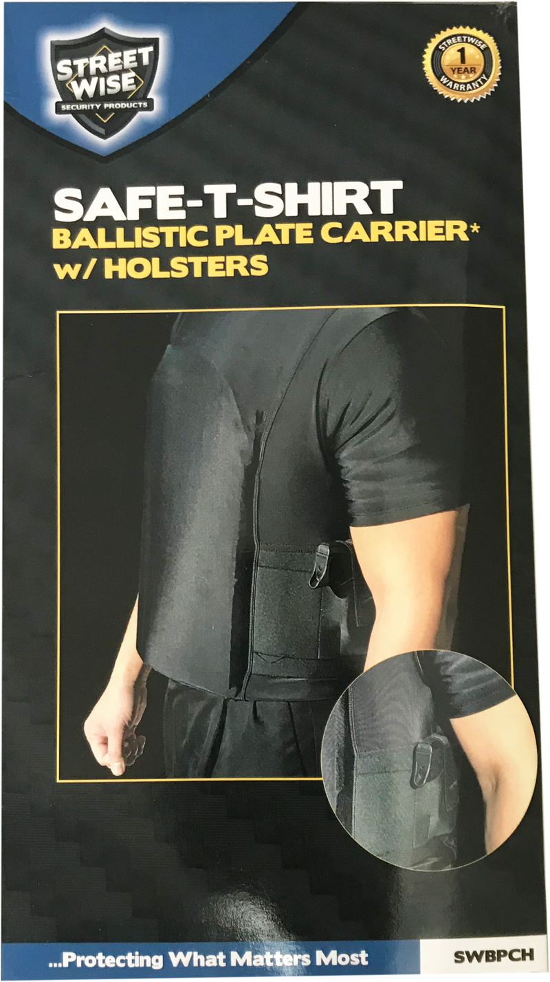Safe-T-Shirt Ballistic Plate Carrier with Holster