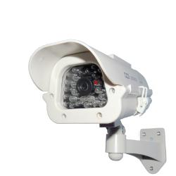 Dummy Camera in outdoor housing with solar powered light. Front view shown.