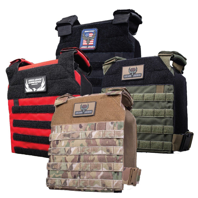 The AR500 Armor Guardian plate carrier available in several different color options.