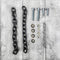 AR500 Armor chain hardware kit for practice shooting targets.
