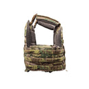 The AR500 Testudo plate carrier view of the cumberland in green camouflage color and style.