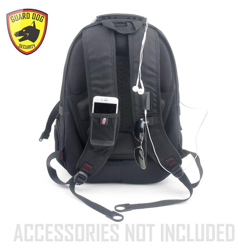 Black bulletproof backpack for boys and girls personal protection. 