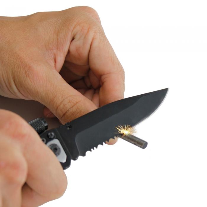 30 Units - 5 in 1 Survival Knife with LED Flashlight & Fire Starter