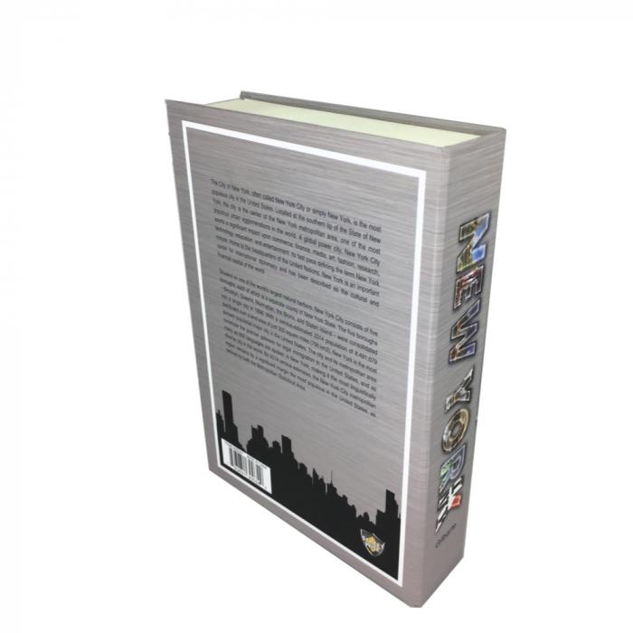 Bulk wholesale on line offer for the Streetwise new york book safe with key image shows back cover.