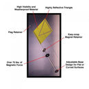 Car safety bright yellow flag tool so others will see you during a car breakdown.
