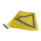 Car safety bright yellow flag tool so others will see you during a car breakdown.