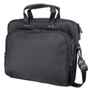 Front view of the Vism brand CCW color black laptop briefcase with ballistic panel.
