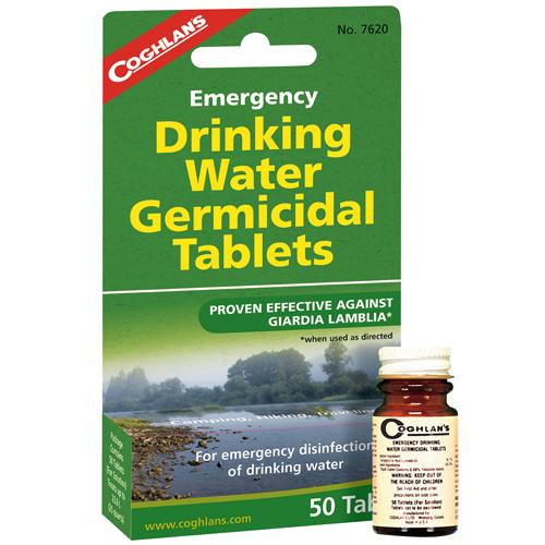 Emergency Drinking Water Germicidal Tablets are intended for emergency disinfection of drinking water