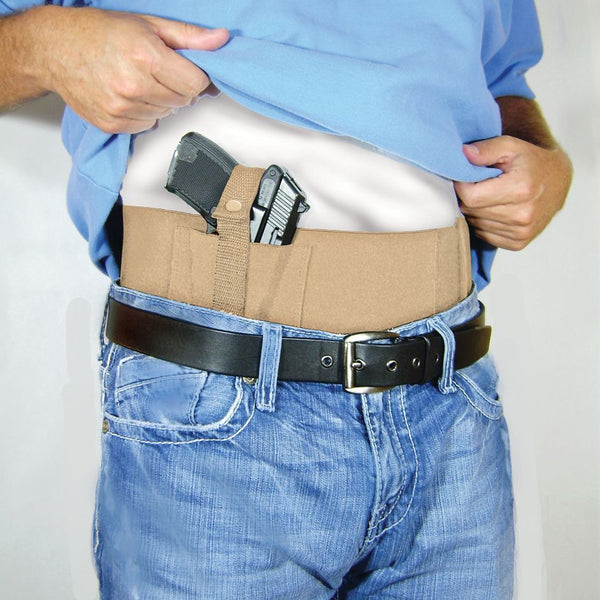 Belly Band Holster Concealed Carry Gun Wrap Holster Elastic Waist Large