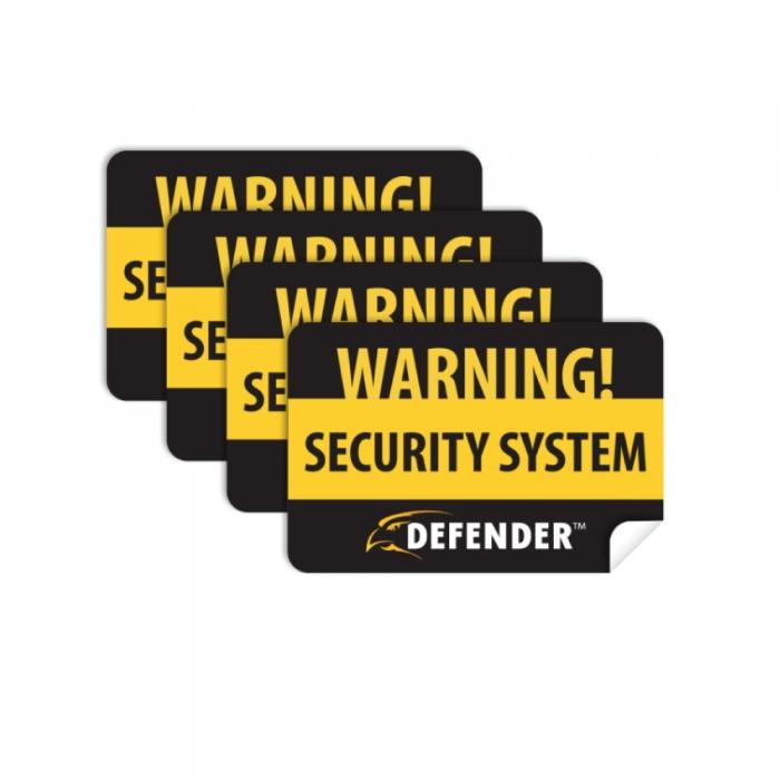 Defender Indoor Video Security System Warning Sign with Stickers – Home ...