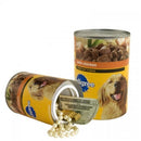 Dog food can with hidden compartment to safely hide valuables inside.
