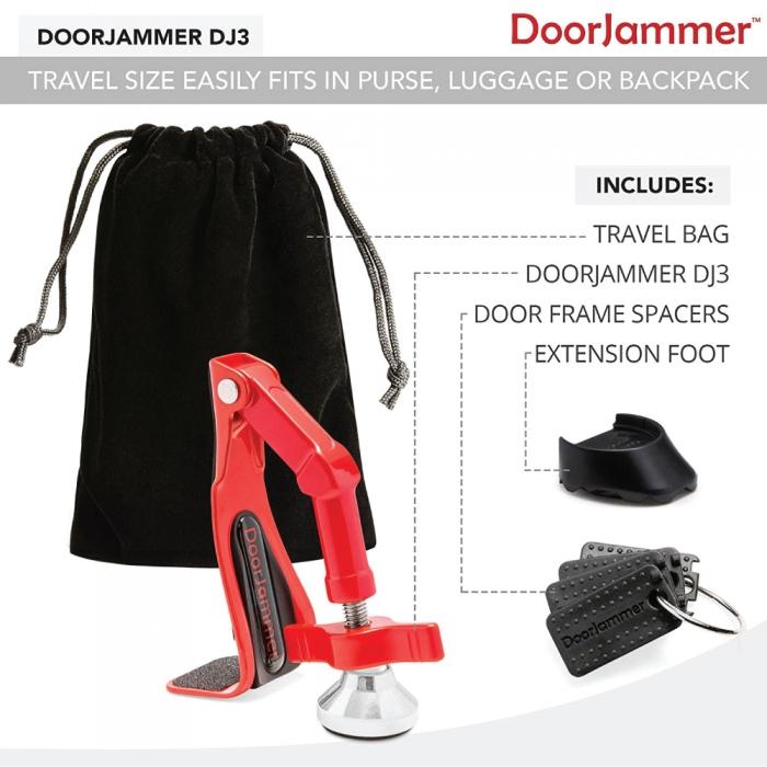 Door Jammer Adjustable Security Door Stop Barrier