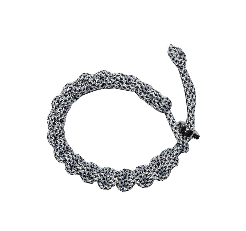 The Guardian Adjustable Paracord Bracelet is made of 8.2 Feet of 550lb-rated paracord and includes an adjustable closure to fit all wrist sizes.
