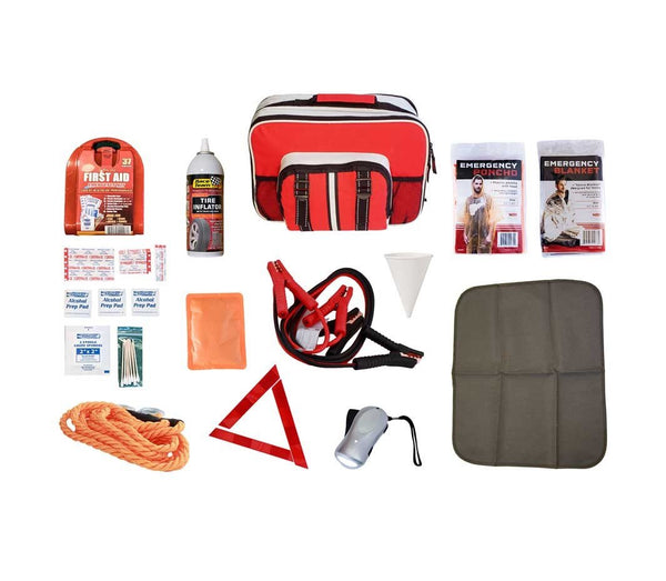 Auto emergency preparedness survival kit never be stranded without these essential items in the trunk of your car.