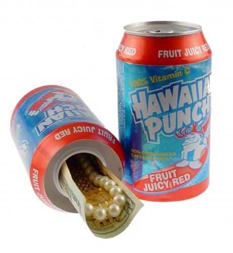 Hawaiian punch can with hidden safe.