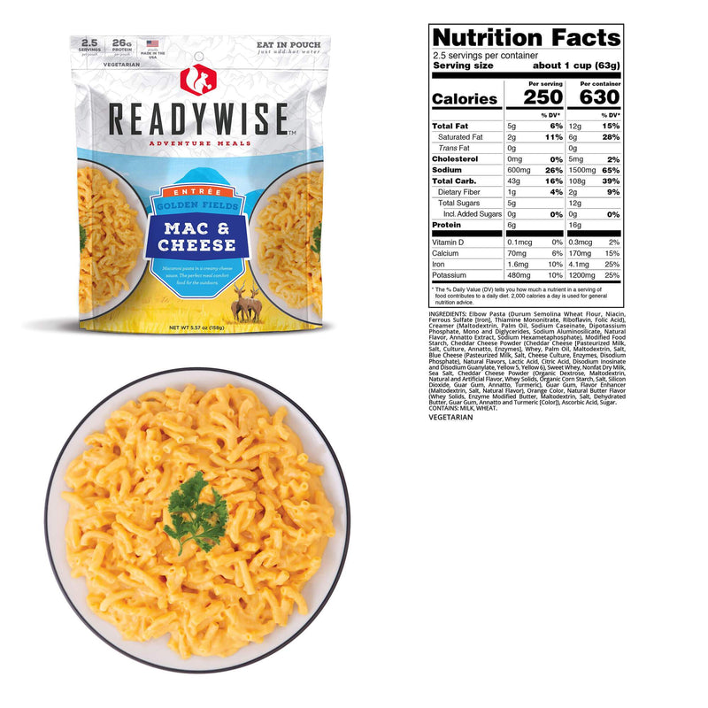 Hunting Calorie Freeze Dried Food Bucket Calories and Protein Boost