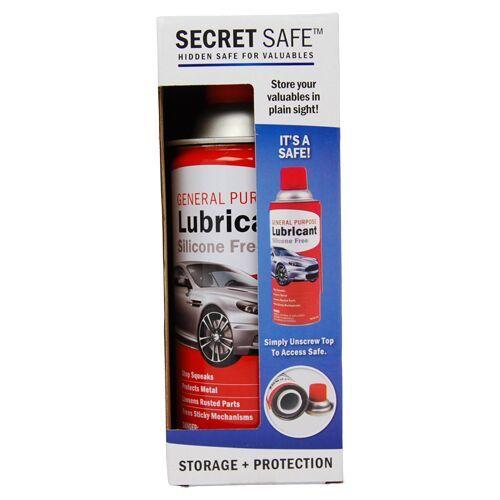 Authentic can of lubricate with secret hidden compartment inside for hiding valuables.