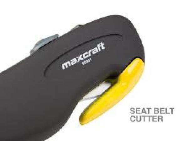 Emergency car tool with several features could save your life one day. Seat belt cutter shown.