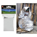 Emergency Mylar Blanket keeps the cold wind off and reflects your body heat back to you.