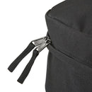 Guard Dog Security Scout black bulletproof backpack for women and men of all ages personal self defense protection. Zipper shown.