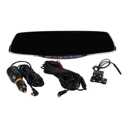All of the parts for the rear view mirror with hidden spy cameras for use with cars, trucks and vehicles. 