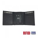 Leather Wallet Trifold w/ RFID Protection