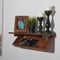 The Walnut Color Quick Shelf Safe with RFID. Safely and securely hides your valuables in the open with quick access. Shown while open.