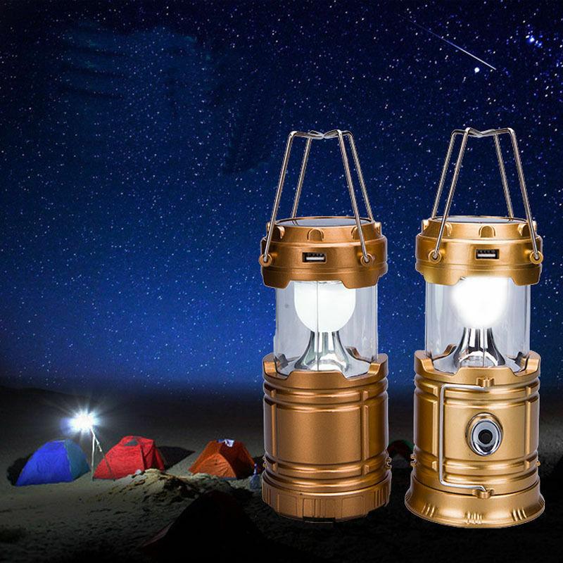 Led Solar Camping Lights, Waterproof Solar Charging Or Usb