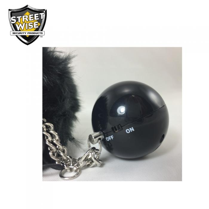 The Streetwise Fur Ball Alarm boasts a powerful 100dB alarm loud enough to be heard by anyone nearby. Just pull up on the chain and the powerful alarm will sound. This stylish self-defense product is ideal for students and women on the go - attaches to your keys or purse