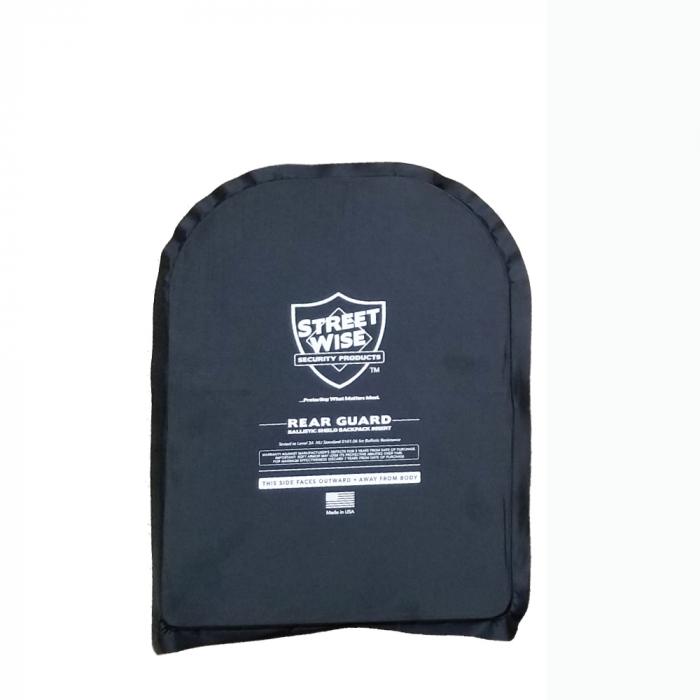 Streetwise Security Rear Guard 10 x 14 inch bulletproof backpack insert offers ballistic protection when needed.