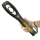 Metal detector is designed for use by law-enforcement officers and security personnel to quickly detect even the smallest metal weapons. It is sensitive enough to detect a handgun or knife from six inches away.