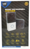Streetwise Smart WiFi Doorbell with Chime speaker you can watch and speak to anyone that approaches the front door area., even with your Smart phone anywhere in the world. Shown with packaging.