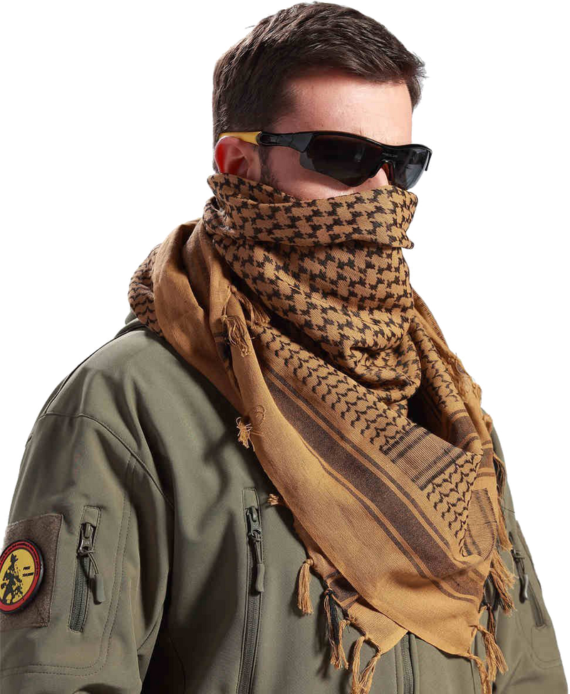 Tactical shemagh color desert sand for women and men.