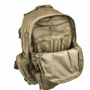 The Vism 3013 3-Day backpack for outdoors shown with large compartment opened.