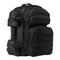 The VISM black tactical backpack with large compartments view of the side.